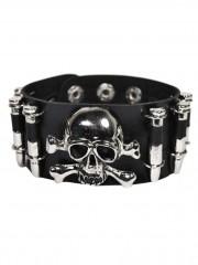 Kunstleder Armband Skull Patronen