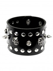 Kunstleder Armband Skull mini