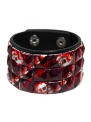 Kunstleder Armband Skulls