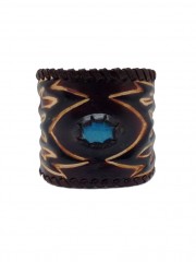 Kunstleder Armband Stein