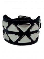 Leder Armband Dreiecke 2 reihig