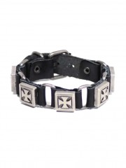 Leder Armband Eisernes Kreuz mit Rahmen