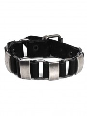 Leder Armband Flachnieten Kette