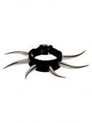 Leder Armband Krummcone Nieten 5 cm