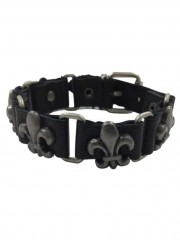 Leder Armband Lilie