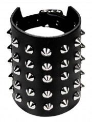 Leder Armband Spitznieten 5 reihig