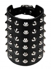 Leder Armband Spitznieten 6 reihig