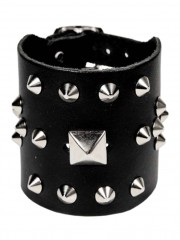 Leder Armband Spitzen Nieten