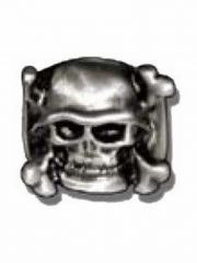Metallring Totenkopf mit Stahlhelm