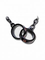 Metallkette mit Anhänger Handschellen