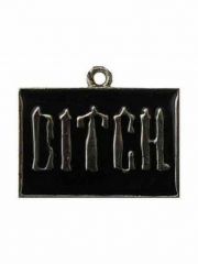 Metallkette mit Anhänger groß Bitch