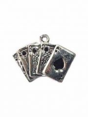 Metallkette mit Anhänger Karten