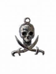 Metallkette mit Anhänger groß Pirat