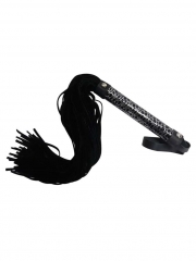 Peitsche schwarz Veloursleder