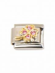 Motiv Kleeblatt rosa Steine