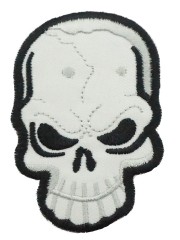 Aufnäher Skull weiß