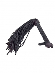 Veloursleder Leder Peitsche schwarz
