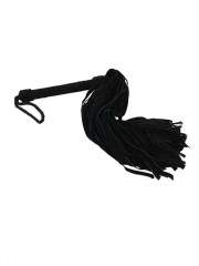 Veloursleder Leder Peitsche schwarz 72 Riemen