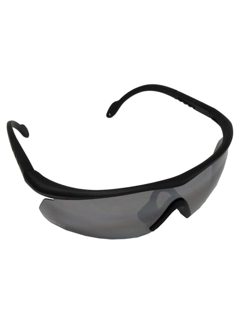 Sportbrille Halbrund mit 3 Ersatzgläsern schwarz