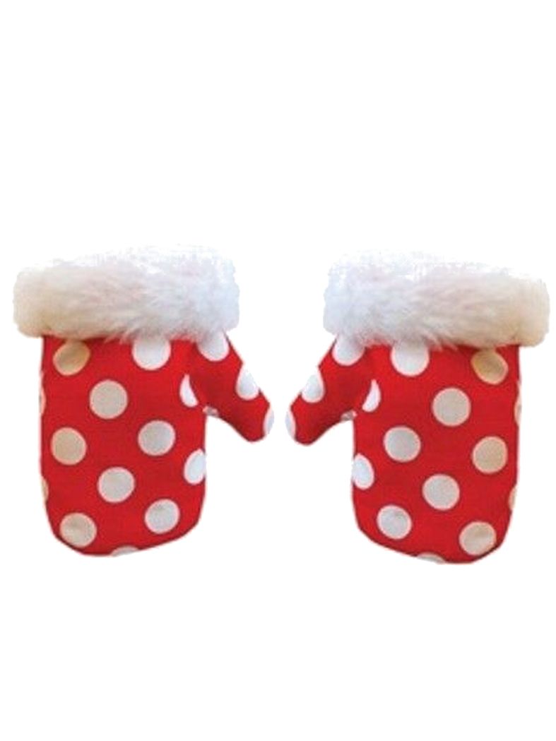 Baby Handschuhe rot mit weißen Punkten