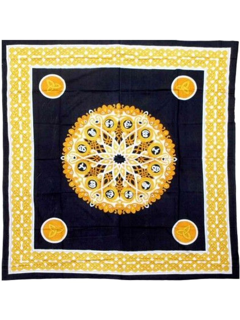 Tagesdecke Cosmos gelb 220 x 220 cm