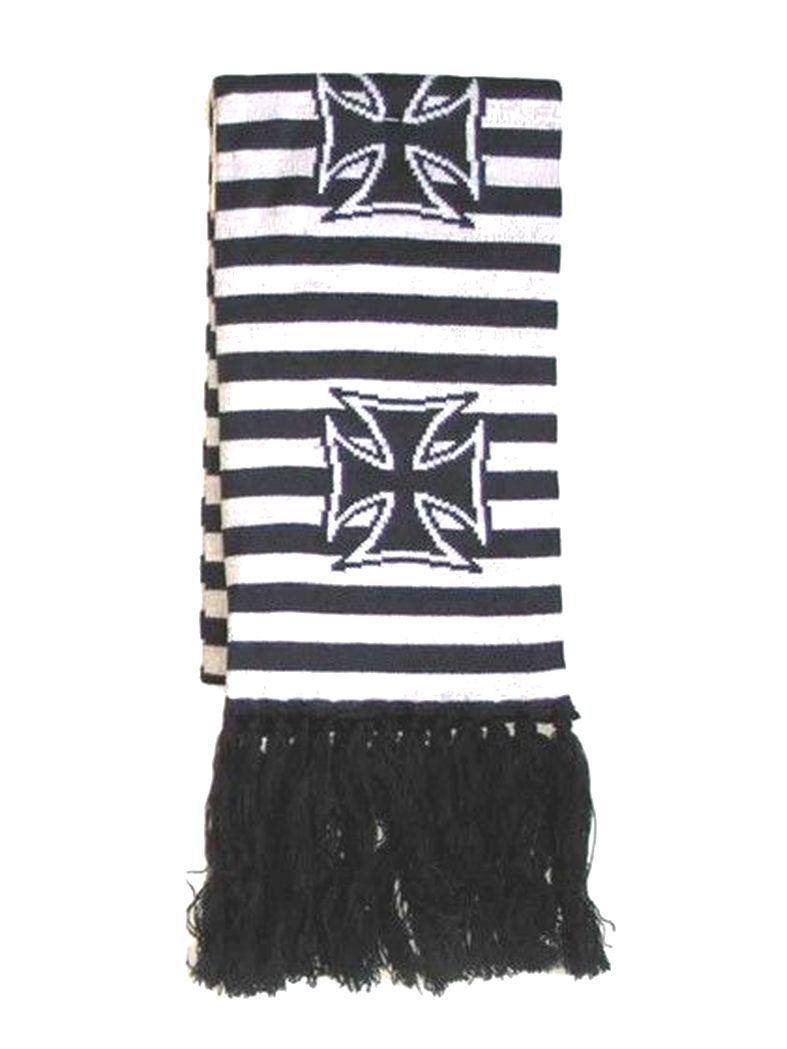 Winterschal Eisernes Kreuz schwarz weiss