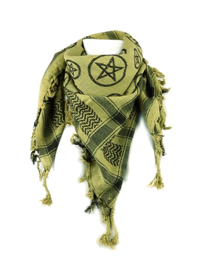 PLO Tuch Pentagramm grün
