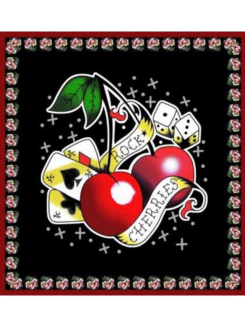 Tagesdecke Rock Cherries 220 x 220 cm