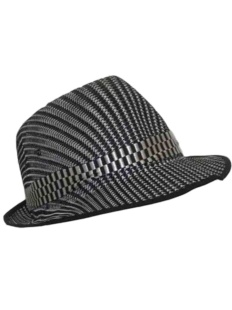 Clubstyle Trilby Hut grau kariert