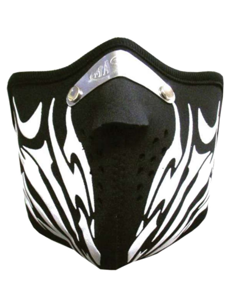 Motorrad Biker Maske Tribal schwarz weiß