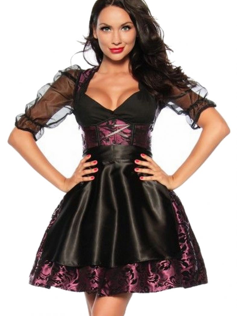 Oktoberfest Dirndl schwarz violett