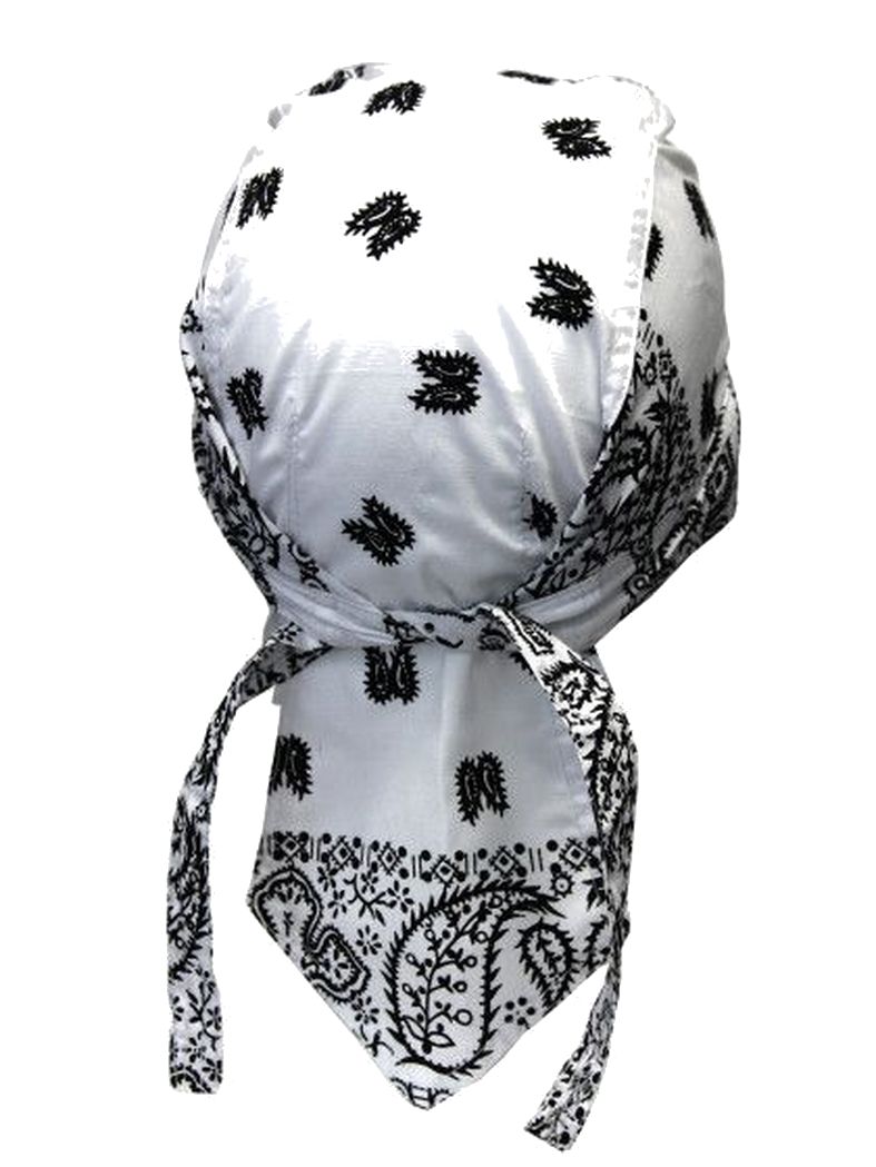 Bandana Cap Old School schwarz weiß