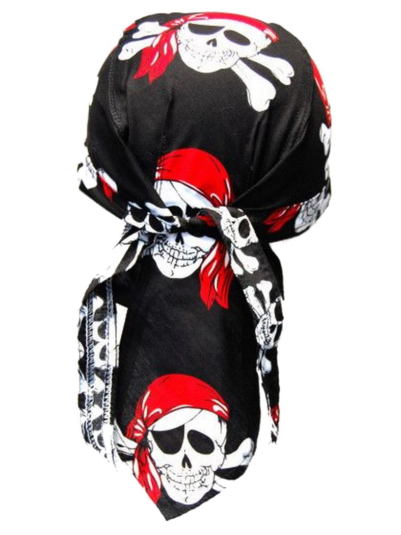 Bandana Cap Piraten rot schwarz