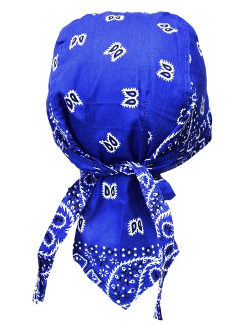 Bandana Cap Old School blau weiß