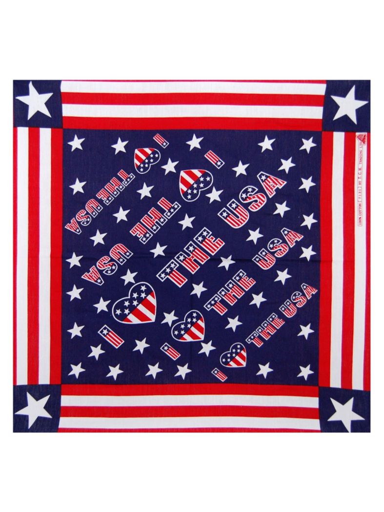 Bandana I Love The USA blau