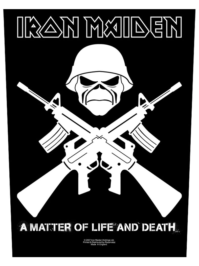 Iron Maiden Rückenaufnäher A Matter Of Life And Death skull