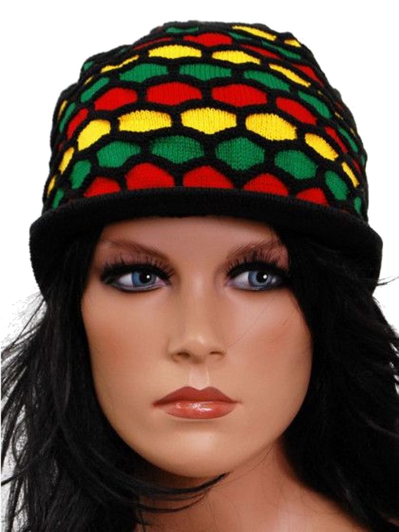 Rasta Mütze grün gelb rot