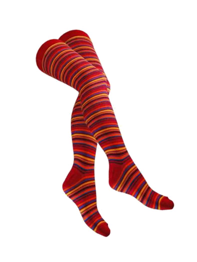 Overknees Multicolor rot