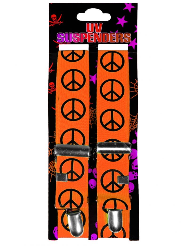 Hosenträger Peace schwarz orange