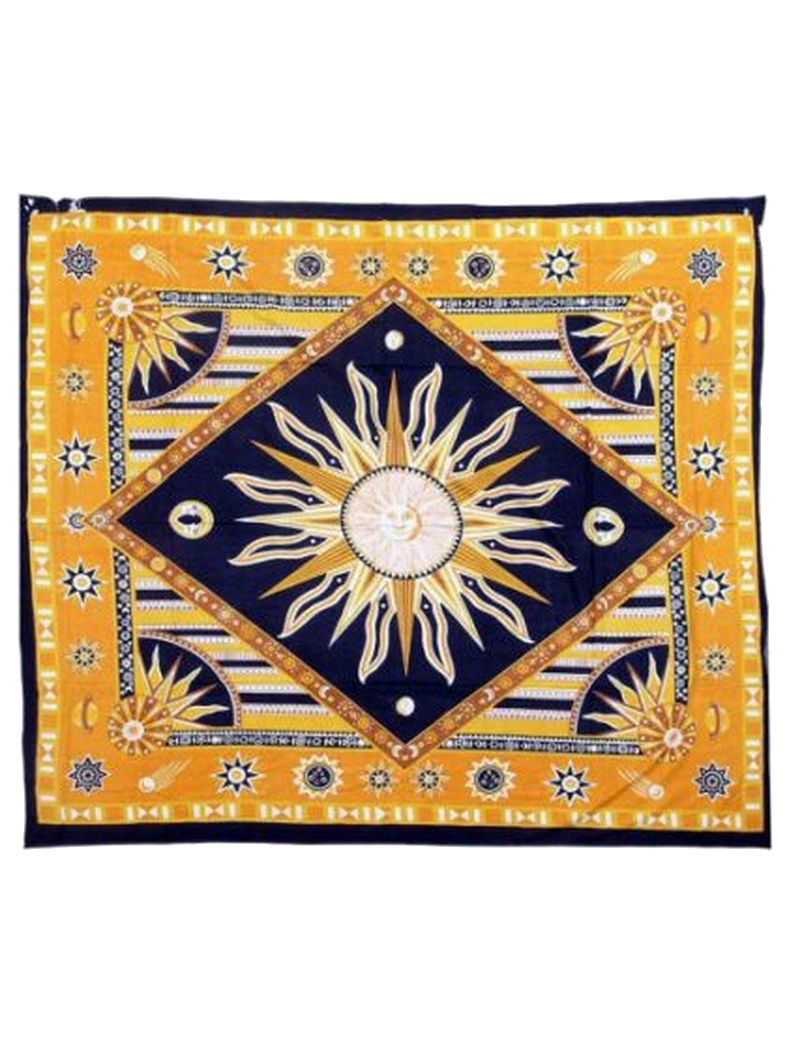 Tagesdecke Sonne gelb 220 x 220 cm