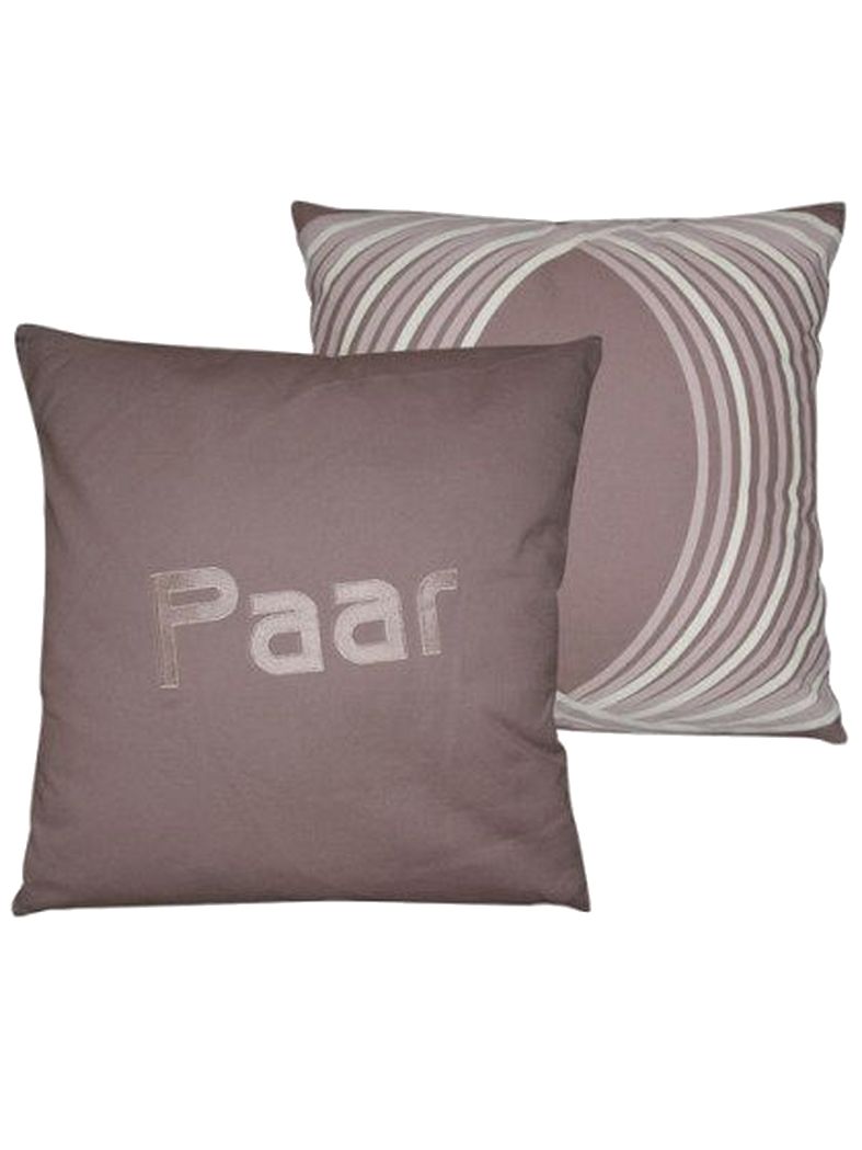 Seventies Kissen mit Motiv Paar beige