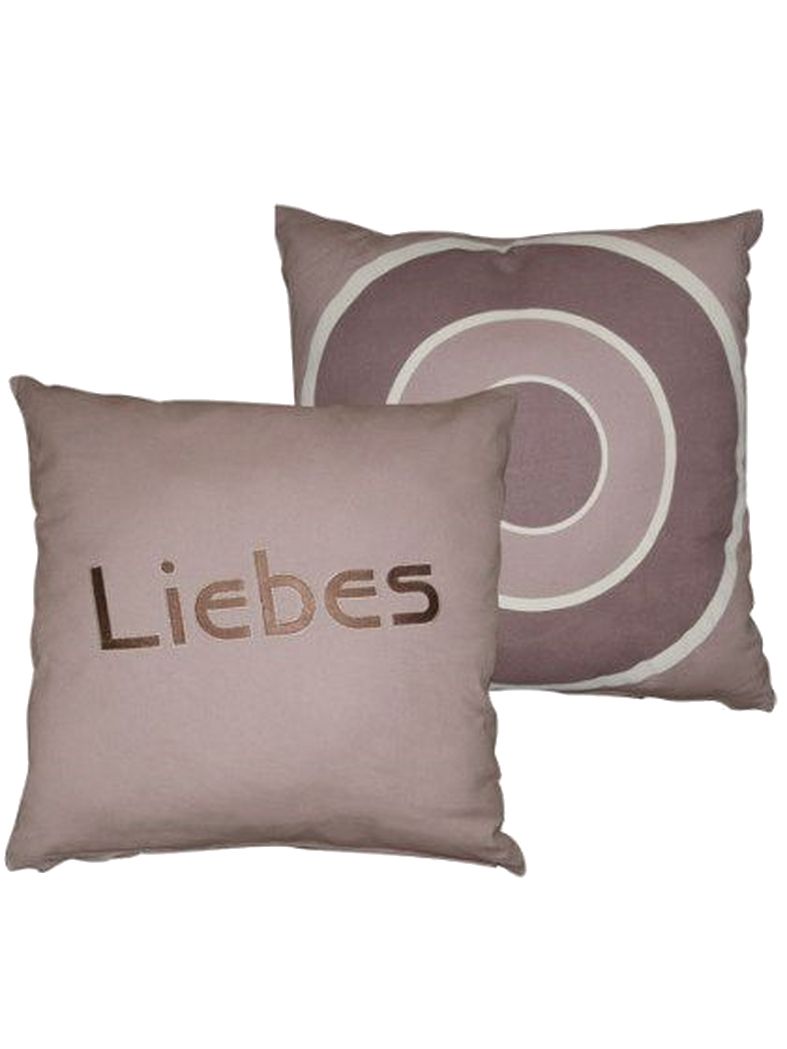Seventies Kissen mit Motiv Liebes beige