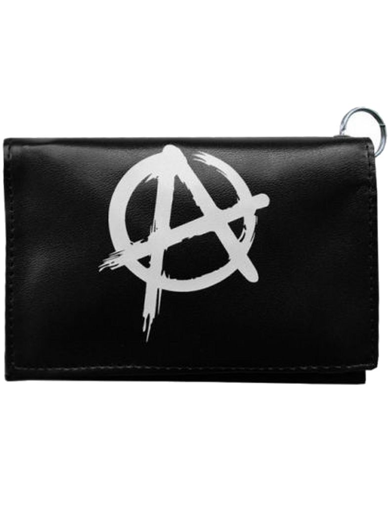 Geldbeutel mit Kette Anarchy weiß