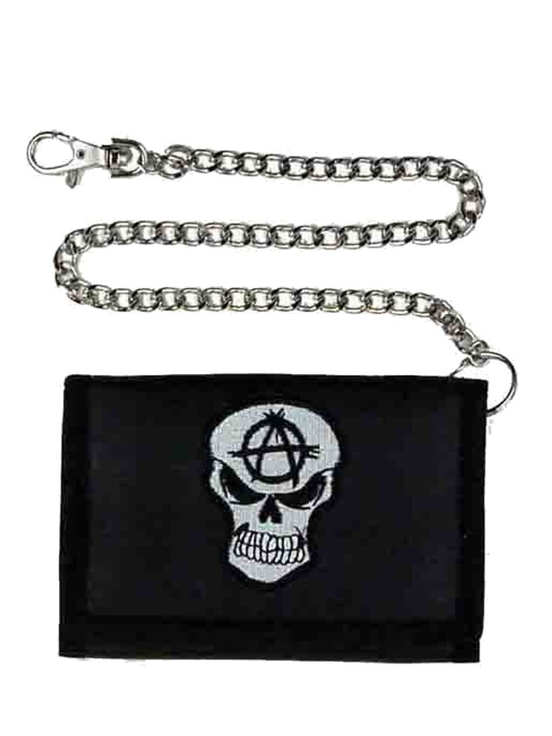 Geldbeutel mit Kette Skull Anarchy