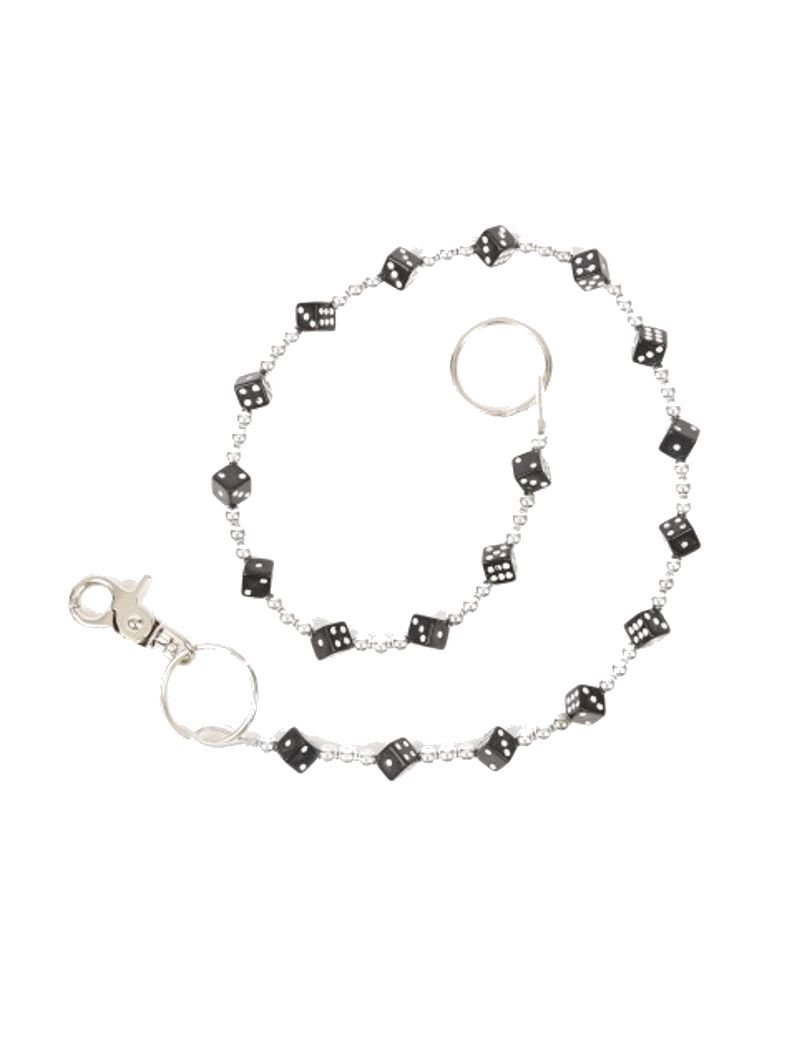 Geldbeutel Kette kleine Würfel schwarz