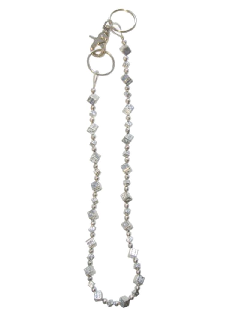 Geldbeutel Kette kleine Würfel silber