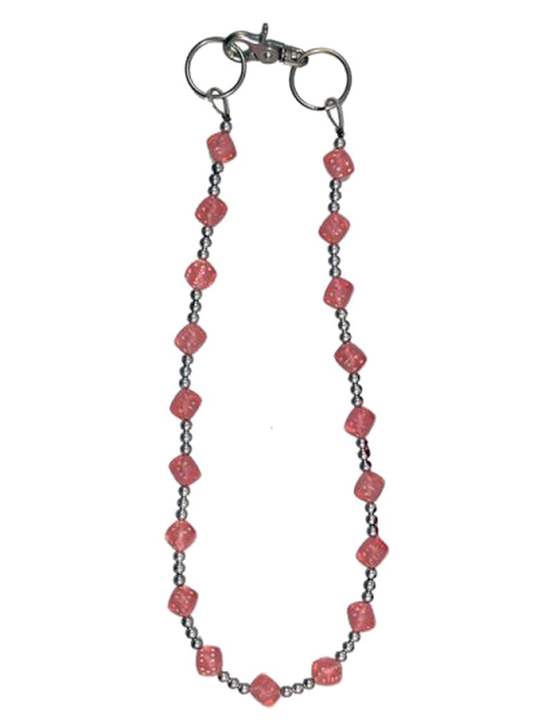 Geldbeutel Kette kleine Würfel pink