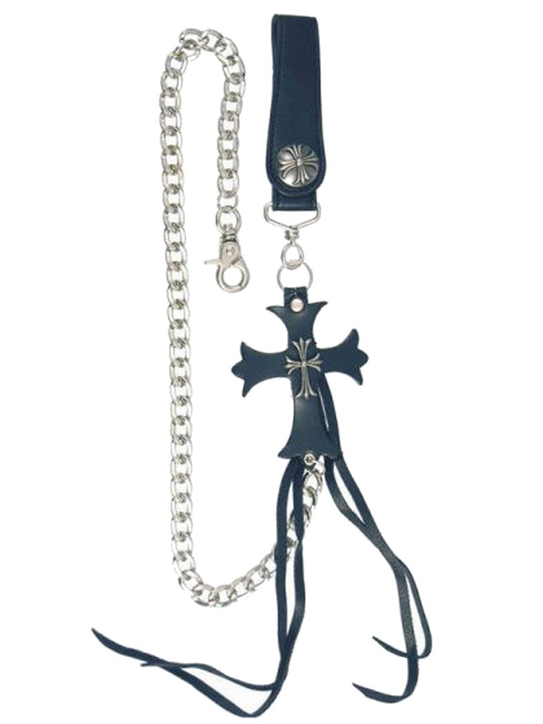 Geldbeutel Kette Cross mit Lederbänder