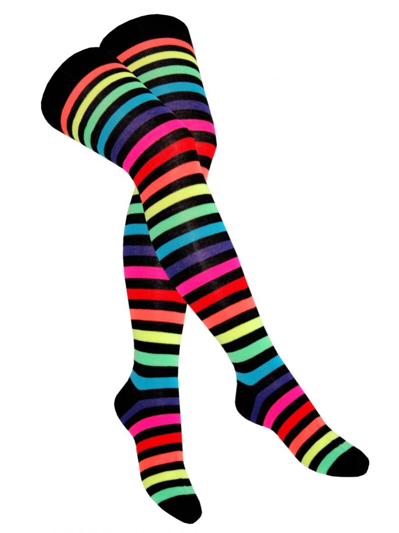 Overknees Regenbogen color