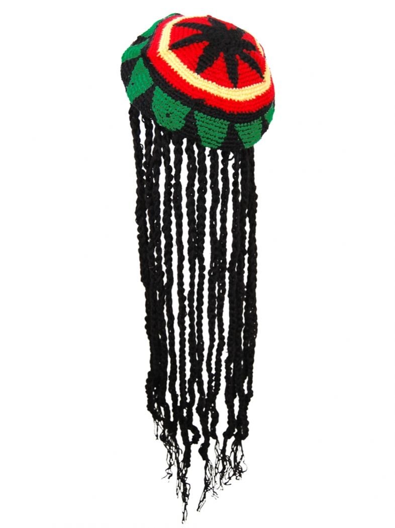 Rasta Mütze mit Dreadlocks